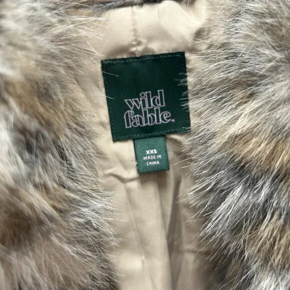 K-159 Wild Fable Women's XXS Leopard Print Faux Fur Jacket - Picture 2 of 4